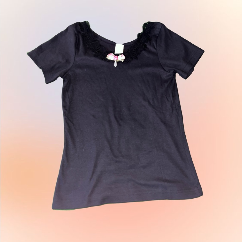 CW Classics Floral Neckline Blouse